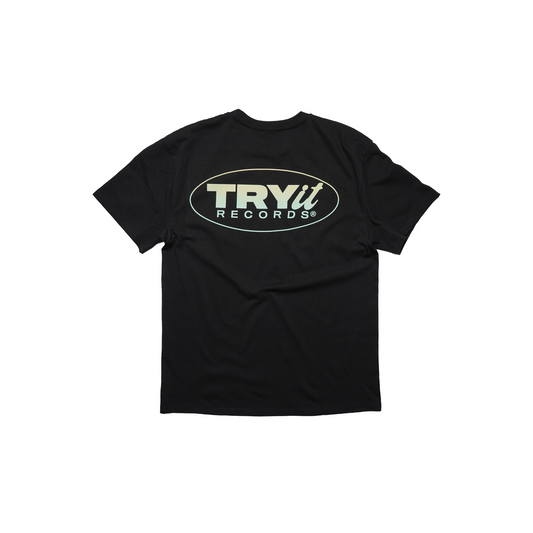 Try it Records Gradient Logo T-Shirt (Black)